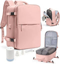 Vacuum Seal Travel Backpack with Air Pump for Women - Pink Carry On