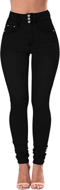 Stylish High Rise Ripped Skinny Jeans for Women - Comfortable Fit