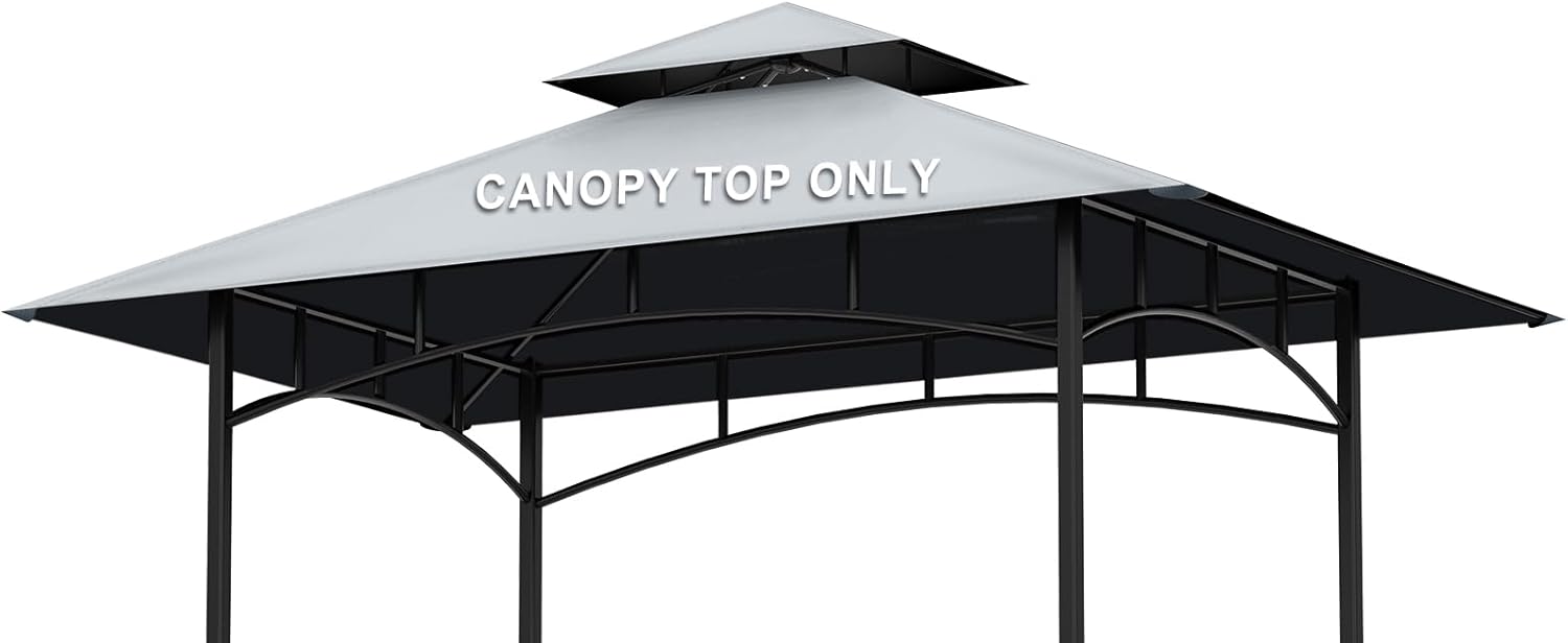 AONEAR Double Tier BBQ Tent Roof - Perfect Fit for L-GG001PST-F (Gray)