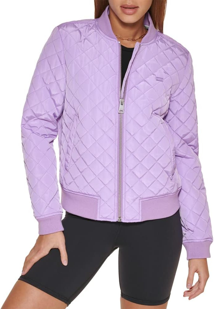 Levi's Women's Diamond Quilted Bomber Jacket with Pockets