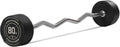 Titan Fitness Rubber Curl Fixed Barbells - Compact Pre-Loaded EZ Curl