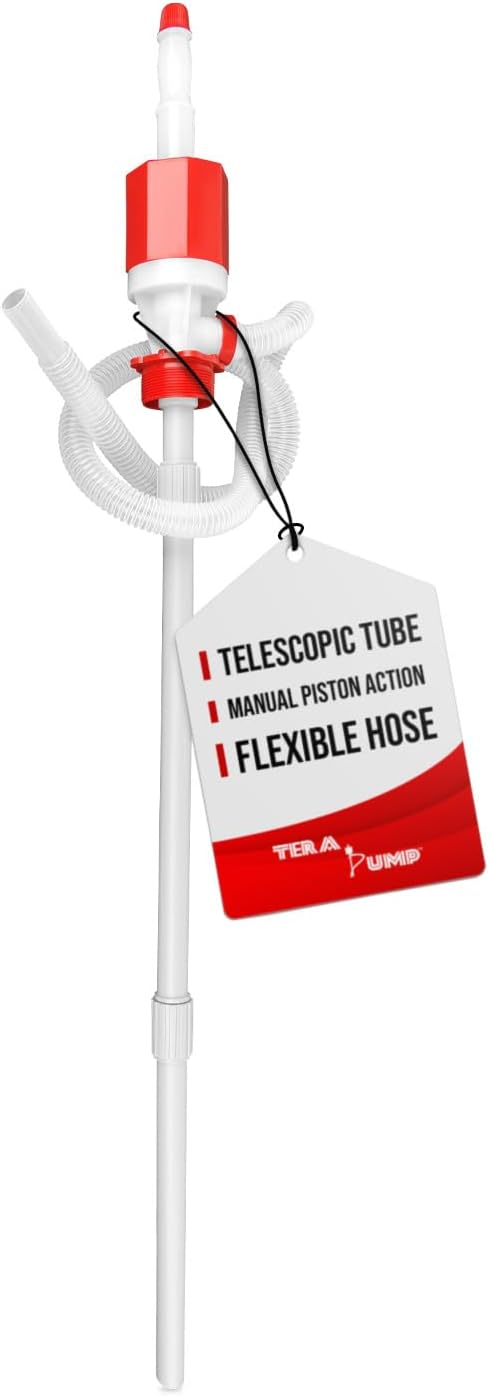TERA PUMP TRDRUM40 Compact Manual Fuel Drum Pump for 55-Gallon
