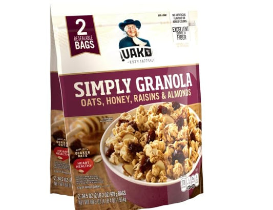 Simply Oats Granola with Honey, Raisins & Almonds - 2 Bags