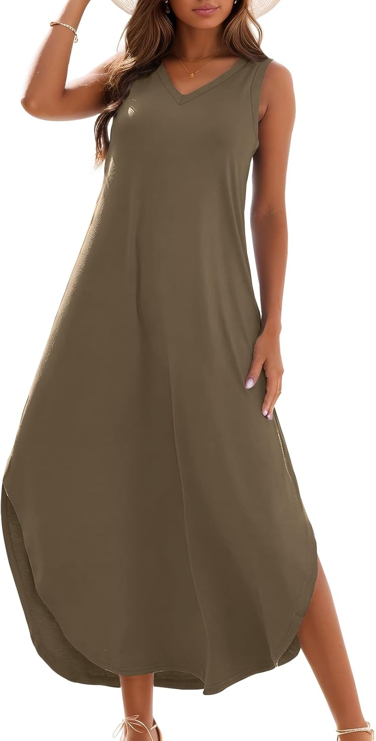 Zilcremo Women's Summer Casual Loose Sundress Long Dress Review