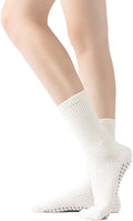 Non Slip Yoga Pilates Socks: Verdant Grip Comfort