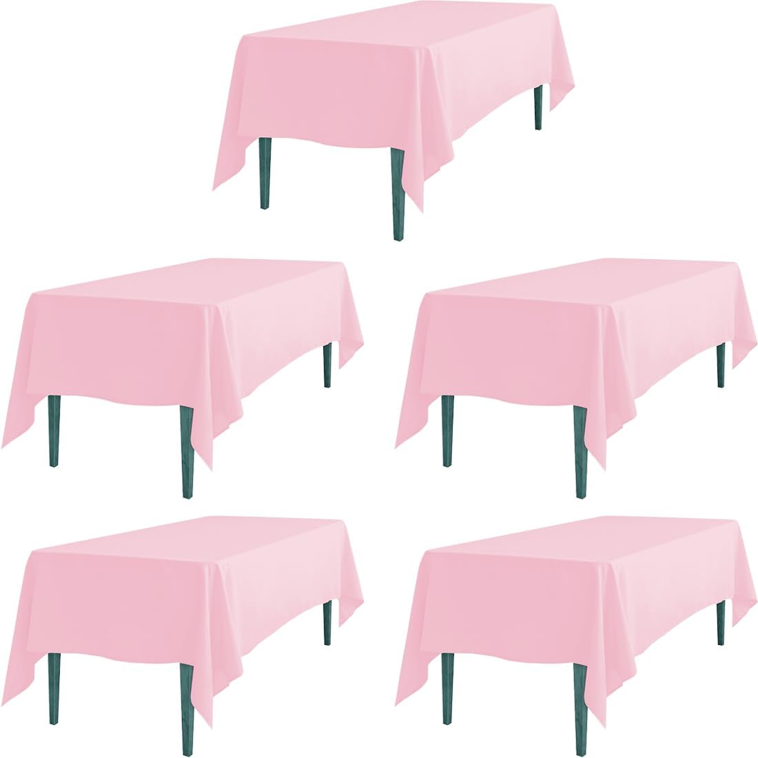 Elegant Pink Rectangular Tablecloths for 6 Feet Tables