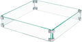 Glass Wind Guard for 28in & 32in Propane Fire Pit Table - Clear Shield