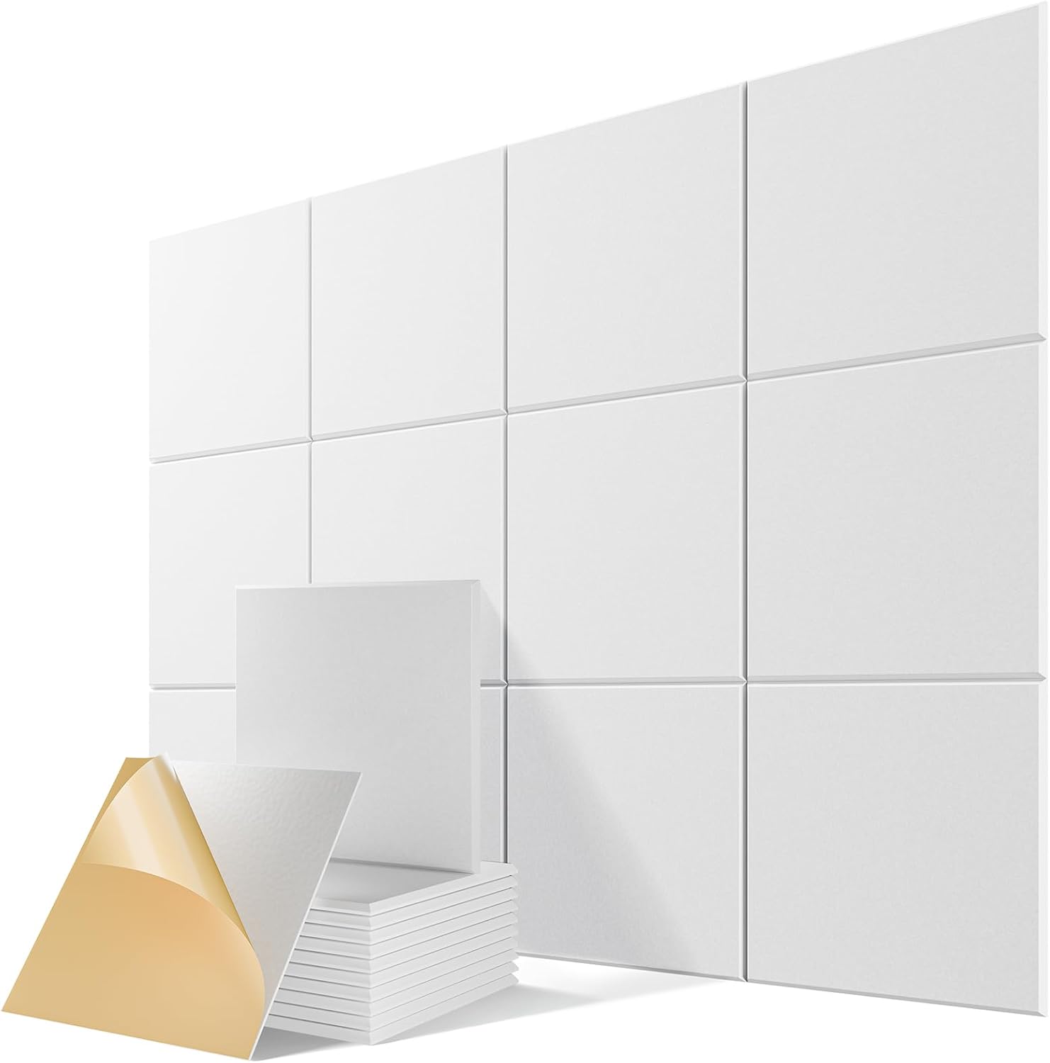 12 Pack Self-Adhesive Acoustic Panels for Soundproofing Walls