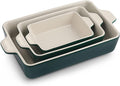 Sweejar Ceramic Bakeware Set Rectangular Baking Dish - Stackable Jade