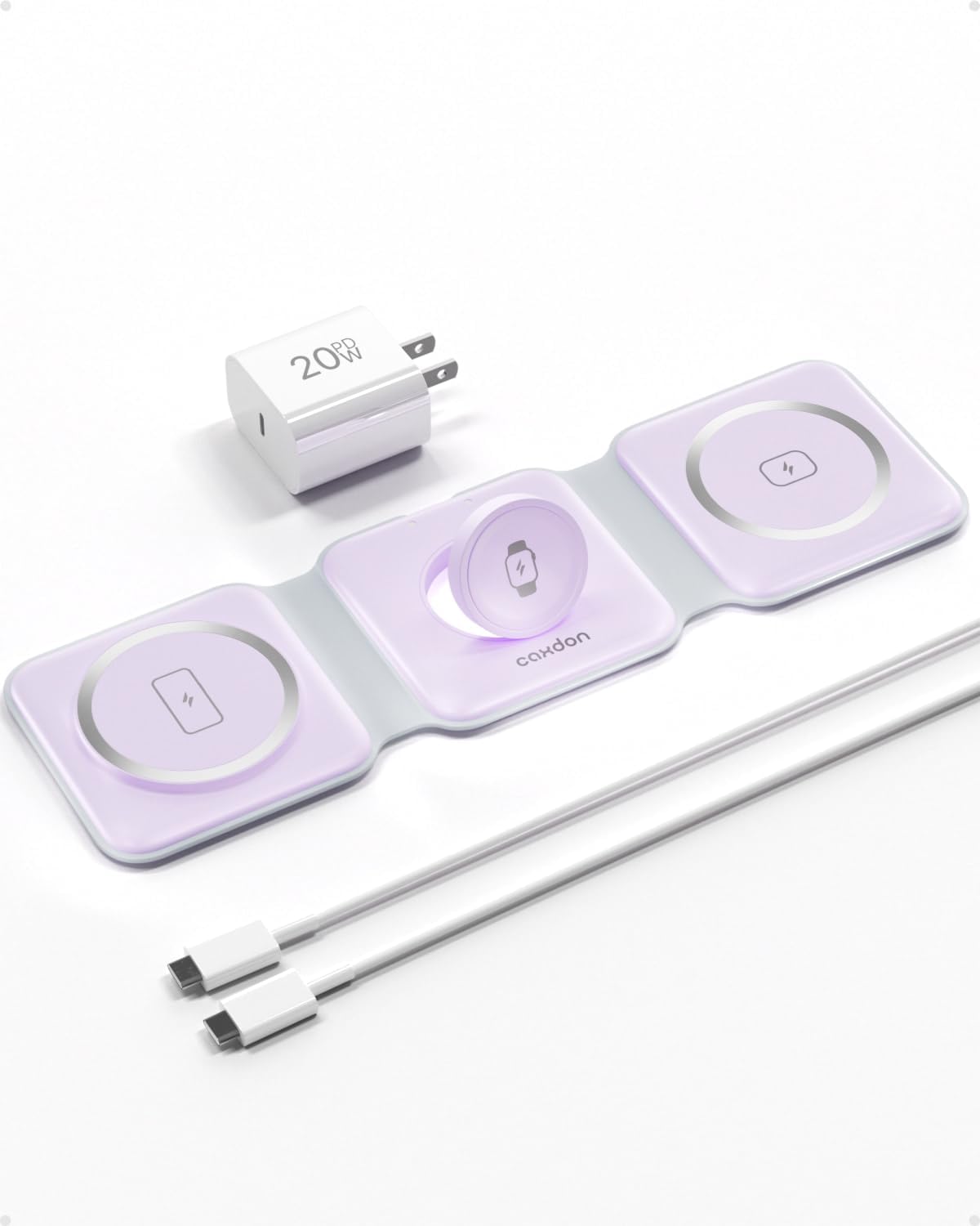 3-in-1 Wireless Charger for Magsafe: Portable Charging Station