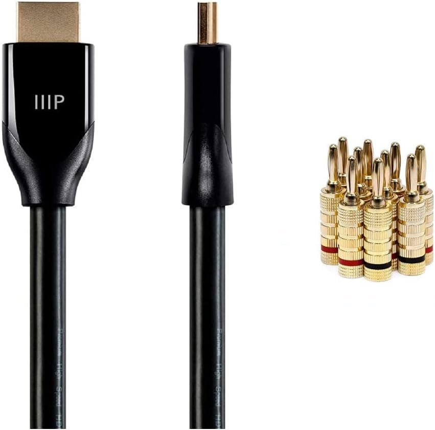 Monoprice HDMI Cable and Gold Plated Speaker Banana Plugs Review