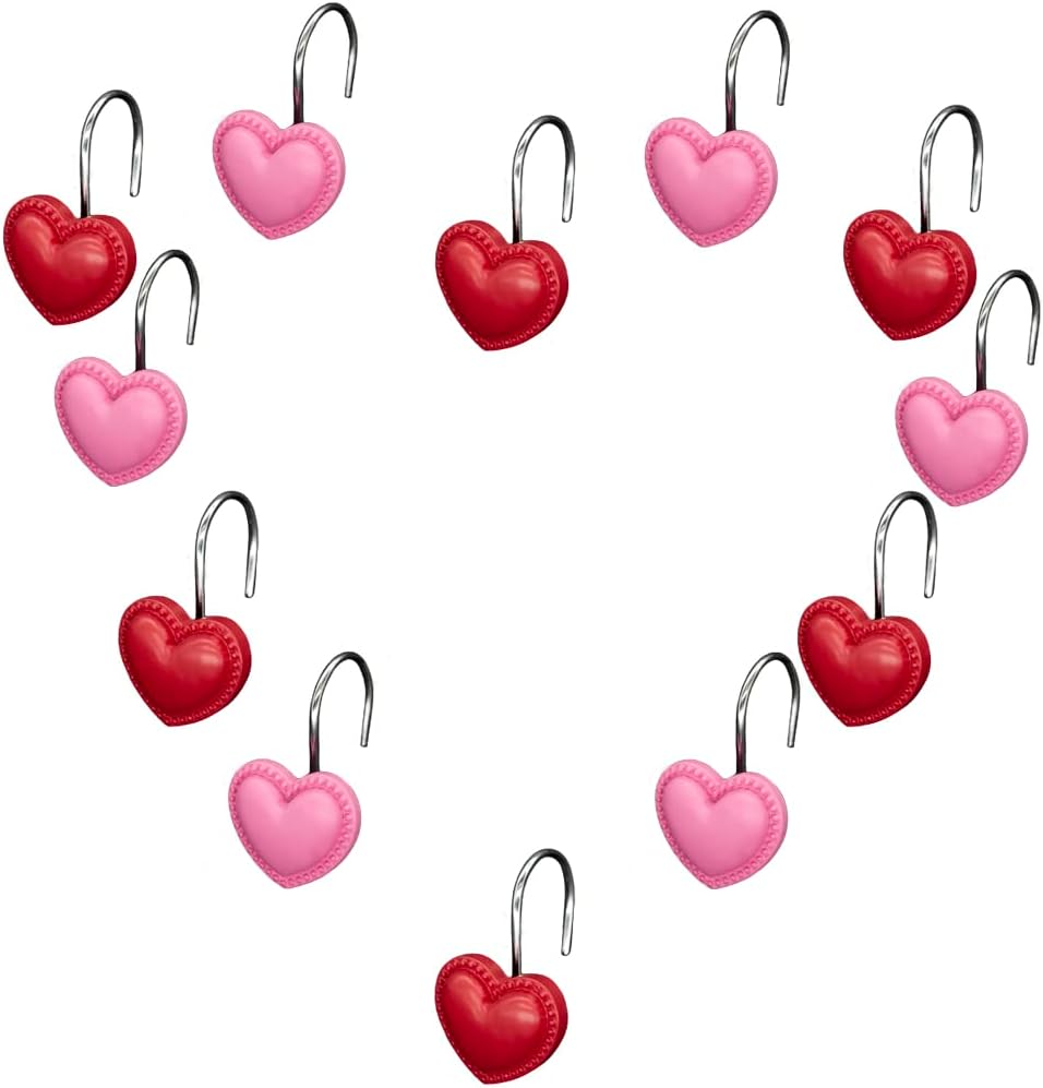 Rust-Resistant Heart Shower Hooks Set - Phedrew