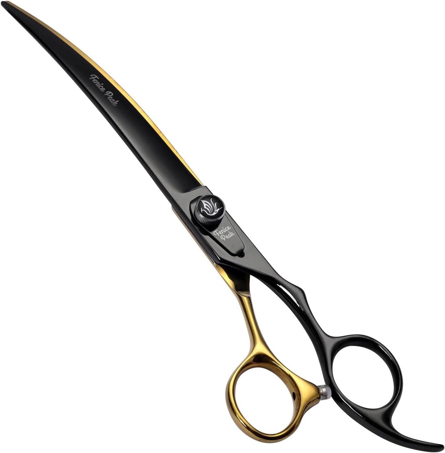 Fenice Peak 7in Black Dog Grooming Scissors for Easy Trimming
