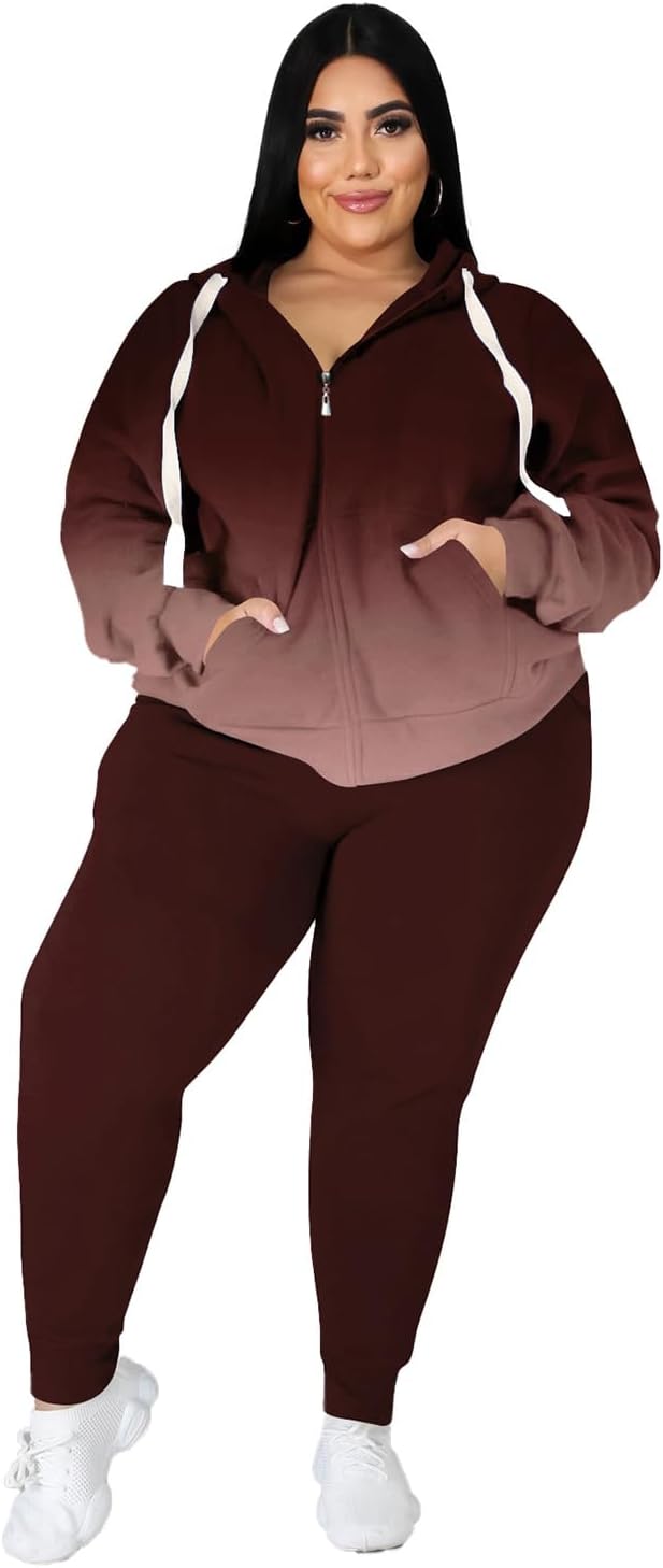 Plus Size Two Piece Outfits for Women - Stylish Sweatsuits