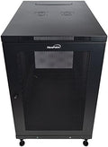 NavePoint 18U Network Cabinet 33in Deep - Secure, Mobile Rack