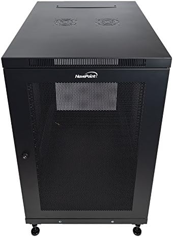 NavePoint 18U Network Cabinet with Wheels for IT Equipment