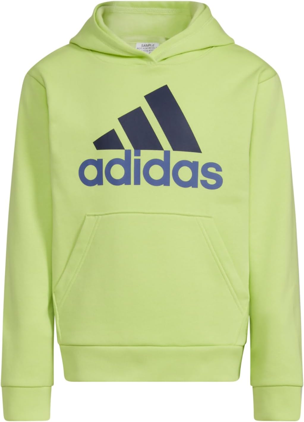 adidas Boys' X-Large Fleece Hoodie, Pulse Lime - Cozy & Stylish!