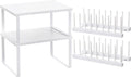 Marsui Kitchen Organizer 4 Pc Set - Space Saving Cabinet & Bamboo Rack