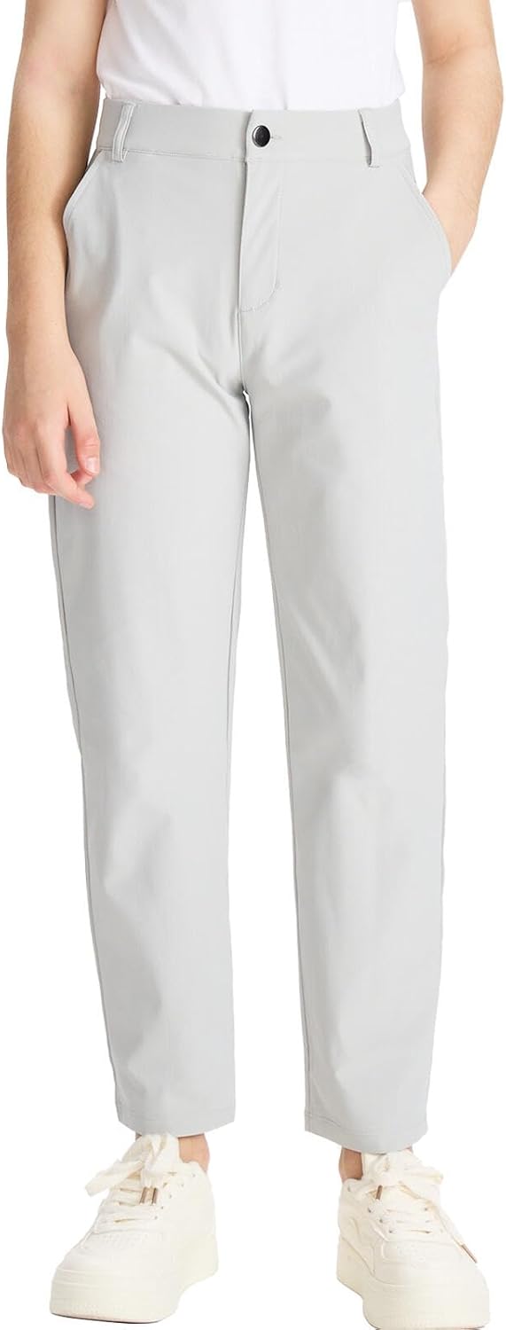 DEVOROPA Youth Boy's Golf Pants Quick Dry Athletic Chino Style