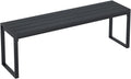 VICLLAX Garden Bench Outdoor Wooden Bench with Metal Frame - Seats 2