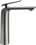 TOCALOCA Tall Bath Faucet for Vessel Sink - Modern Gun Grey Finish