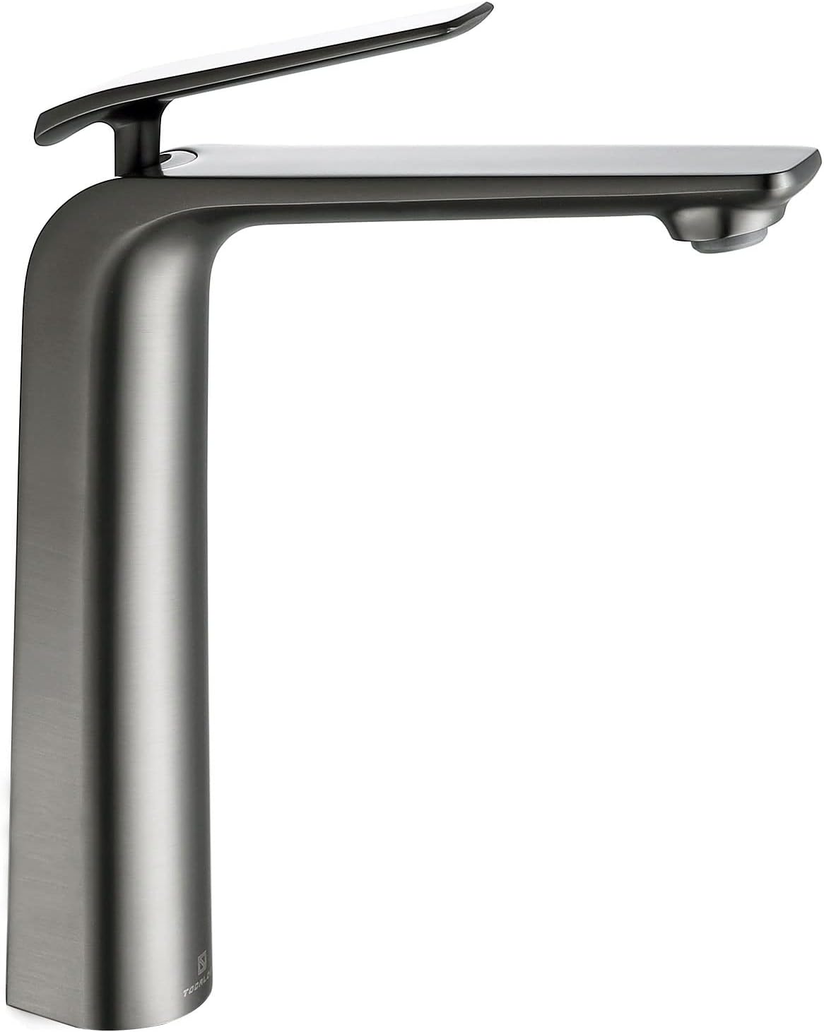 TOCALOCA Tall Bath Faucet for Vessel Sink in Gun Grey Finish