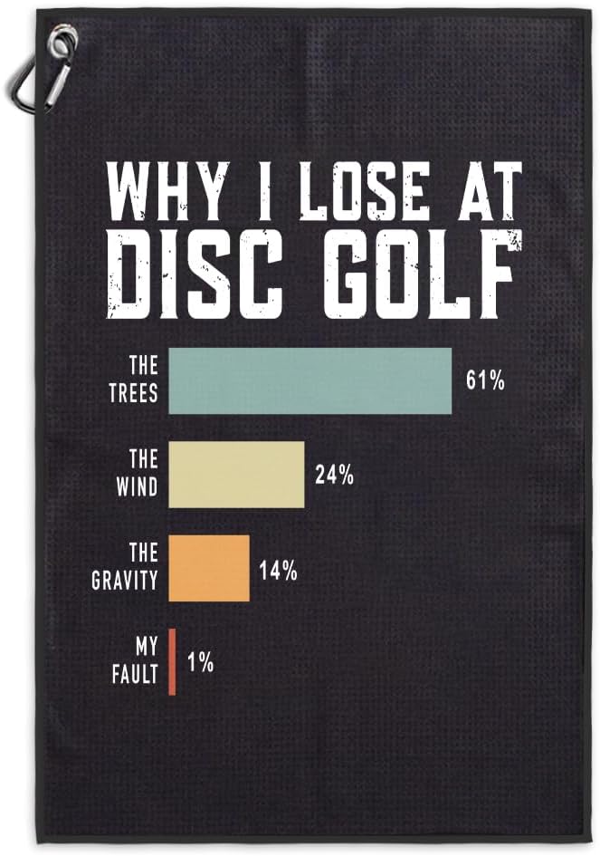 Microfiber Disc Towel - 'Why I Lose' Print
