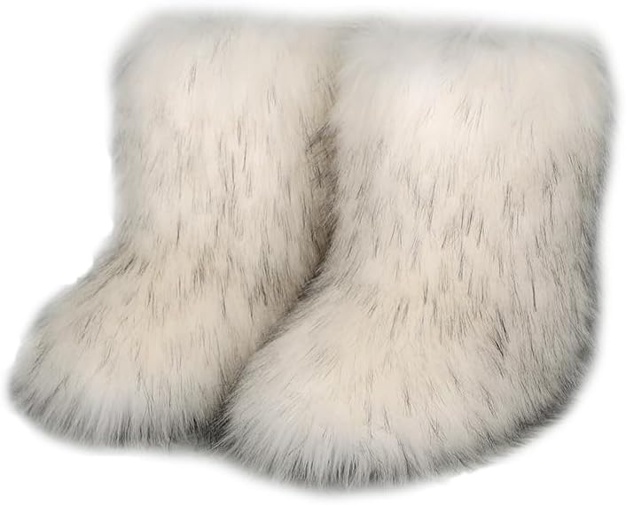 Valpeak Snow Boots for Women 2024: Furry Knee High Flat Heel