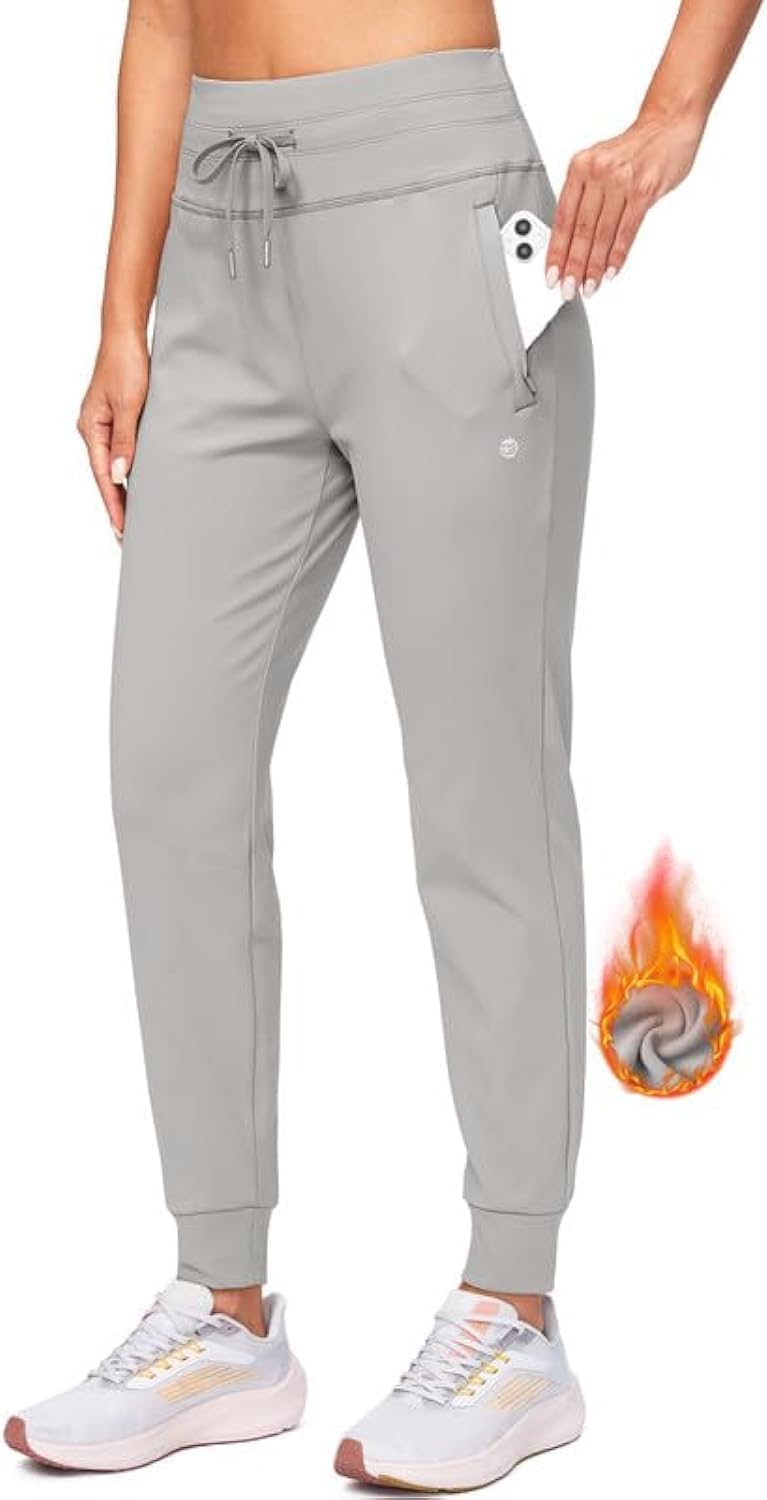 Water-Resistant Fleece Lined Joggers for Winter Comfort