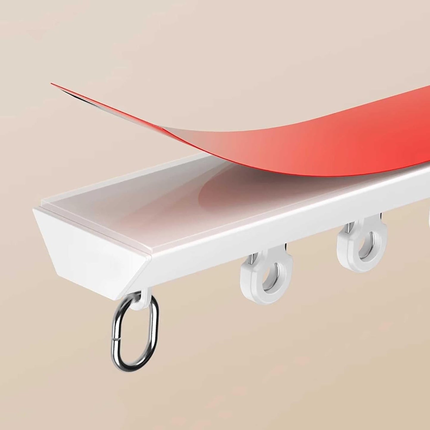 Easy Install Adhesive Curtain Track 4.3ft