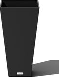 Veradek V-Resin Taper Planter 26 in Black - Low-Maintenance Height