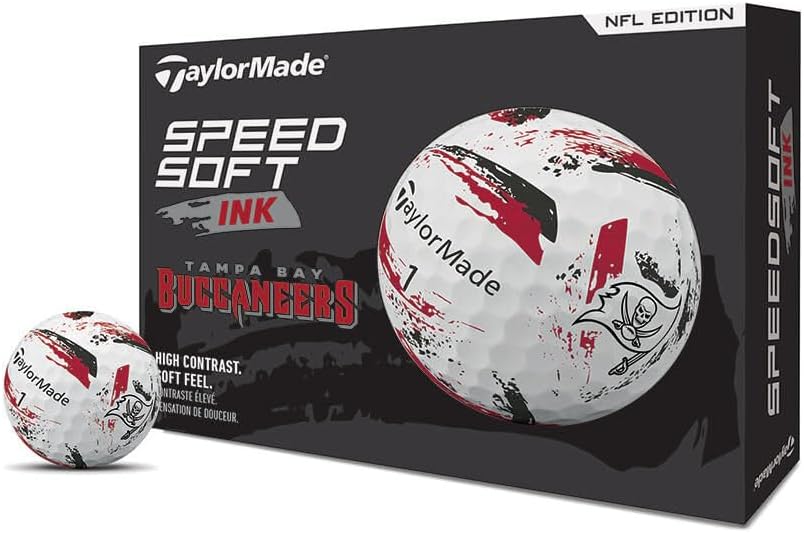 TaylorMade Golf Speed Soft Ink NFL Balls for Team Spirit