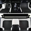 Custom Fit Car Floor Mats Black & White - Full Coverage Leather Liners