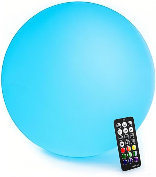 LOFTEK Floating Pool Light - 16-inch Waterproof Globe Lamp