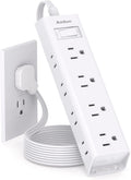 Flat Plug Power Strip Ultra Thin Extension Cord - Space Saving