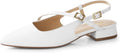 Ankis Slingback Flats for Women 1in Low Heels - Comfortable Pointed