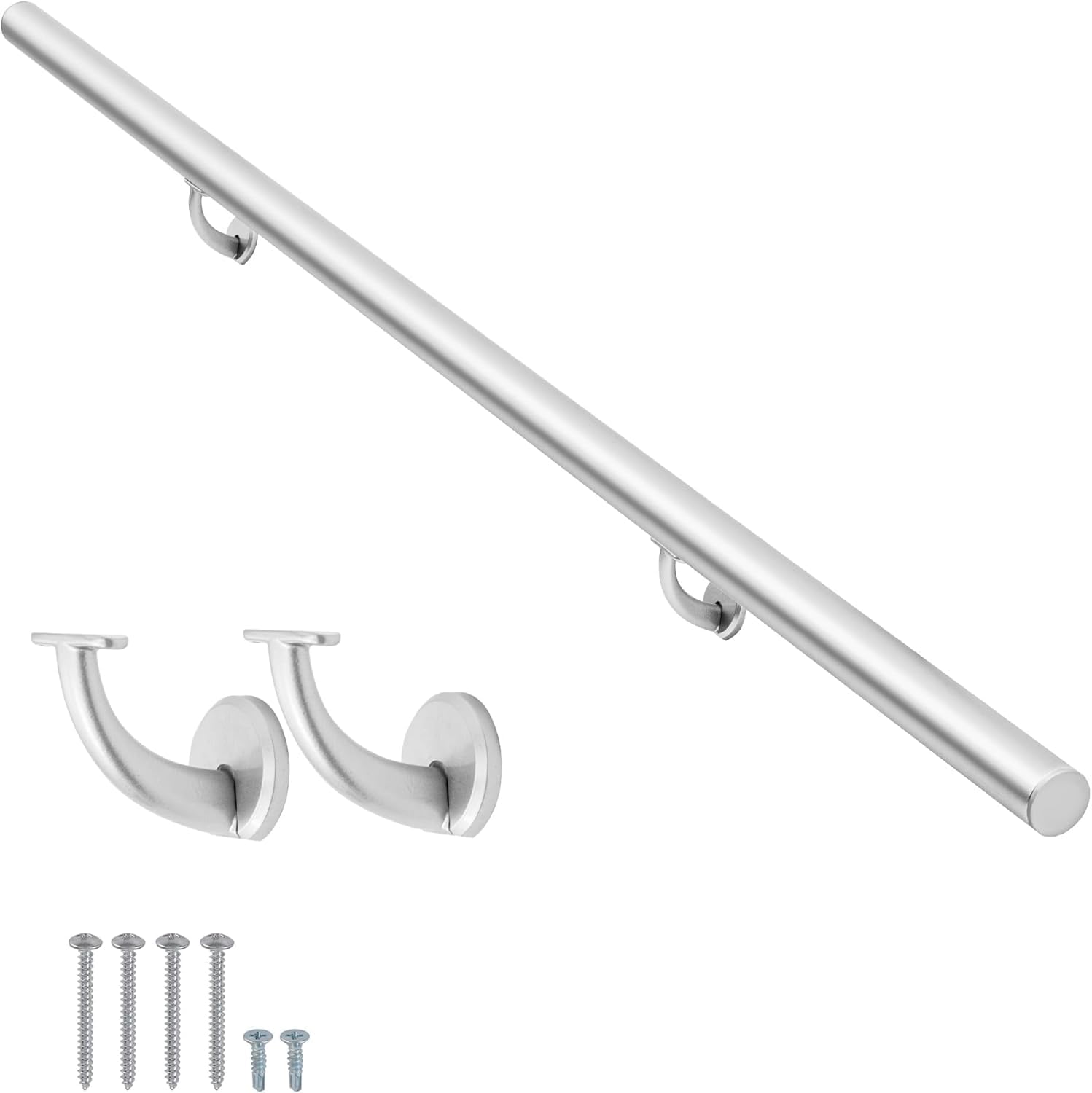 11FT Modern Aluminum Handrail Set for Indoor and Outdoor Use