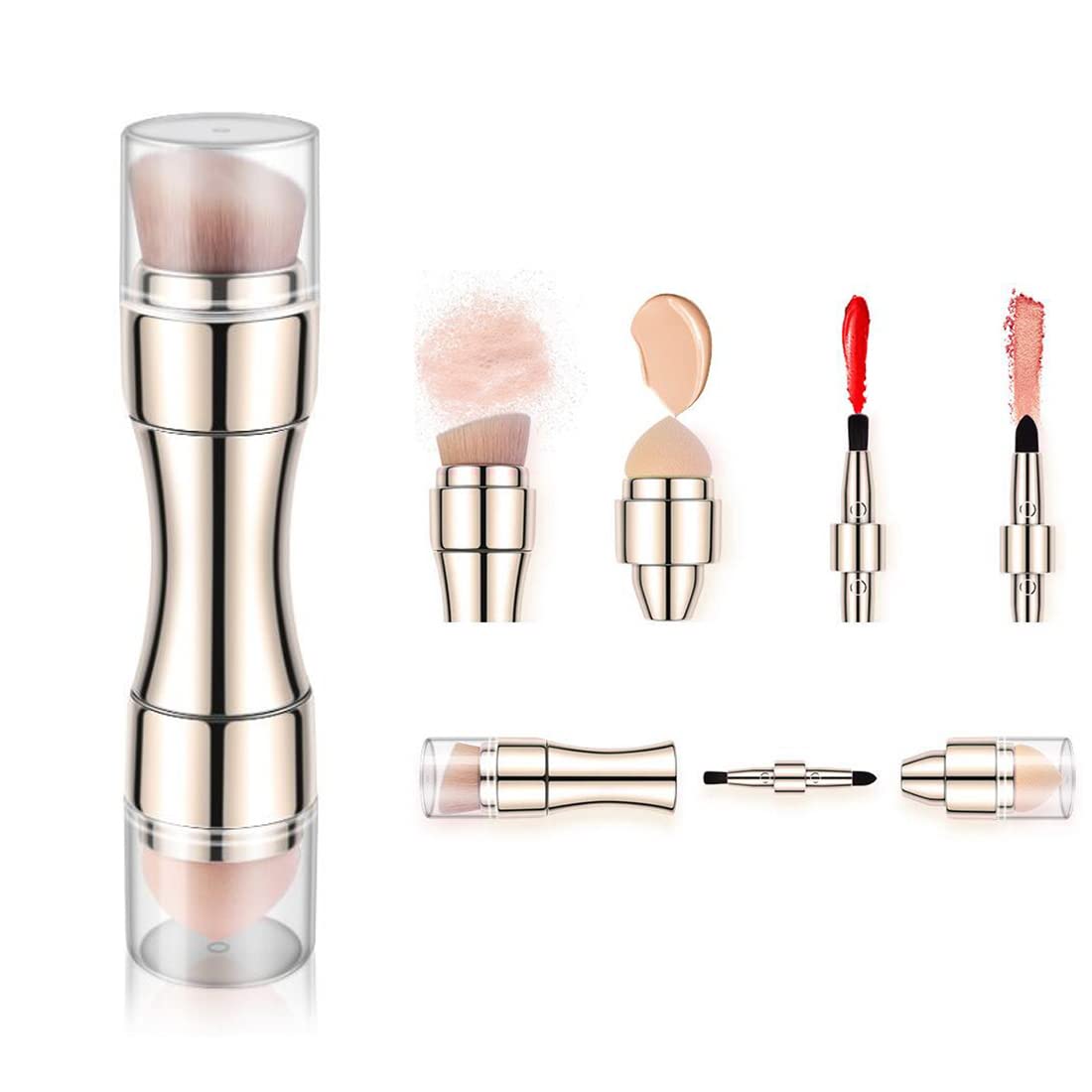 Golden 4-in-1 Bling Toman Makeup Brush Set
