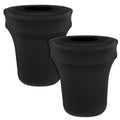 55 Gallon Stretch Spandex Trash Can Cover 2 Pack - Black Event Covers