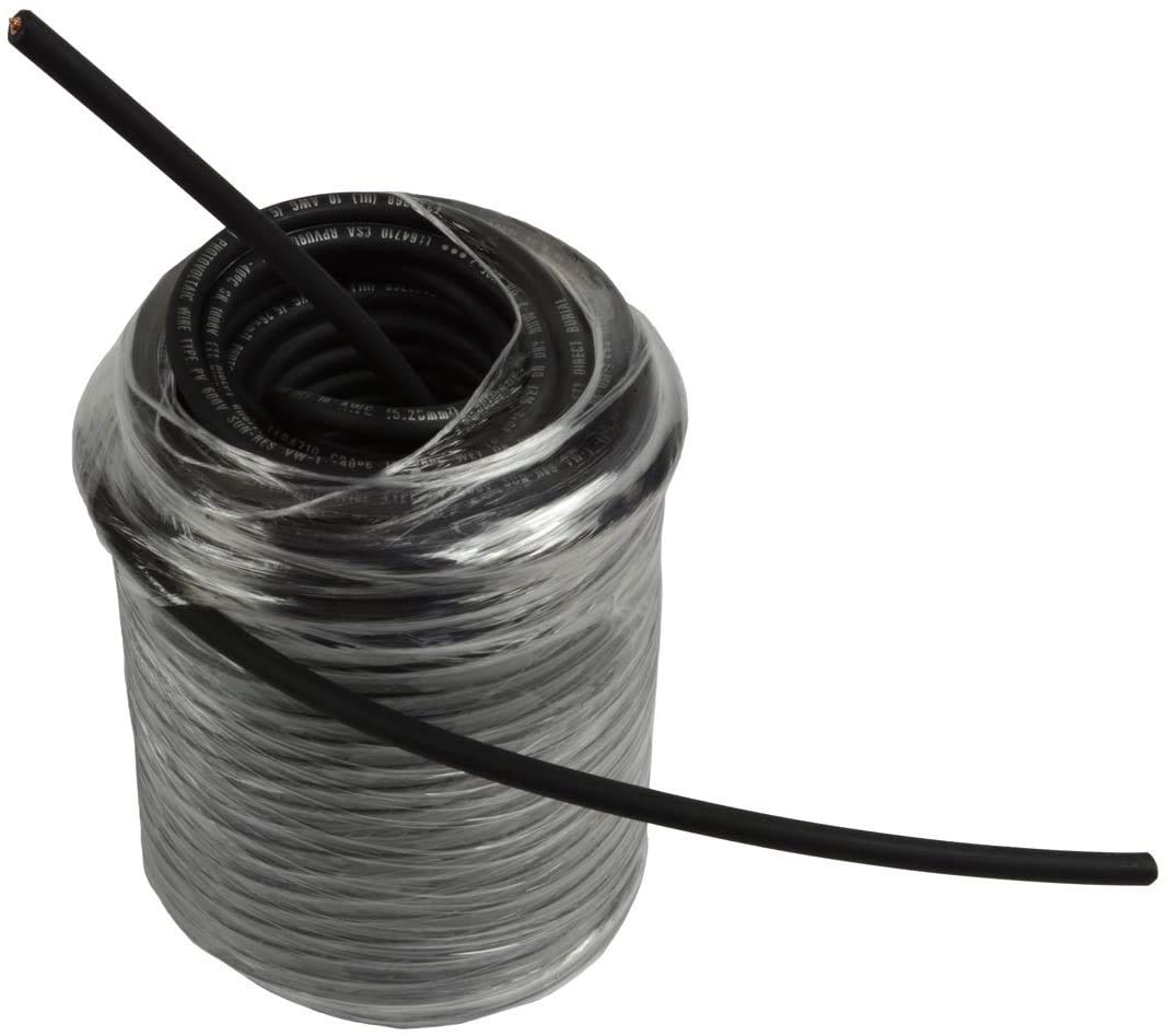 TEMCo 10 AWG Solar Cable - Reliable 100 Feet of Quality Wire