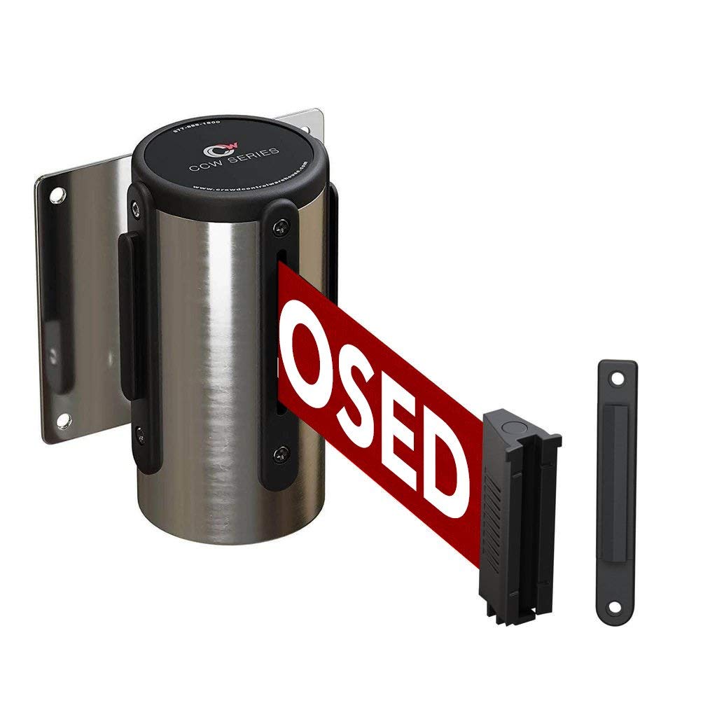 CCW Series WMB-120 Fixed Wall Mount Retractable Belt Barrier