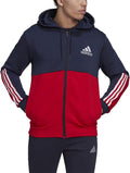 adidas Men's Essentials Colorblock Full Zip Hoodie - Comfortable
