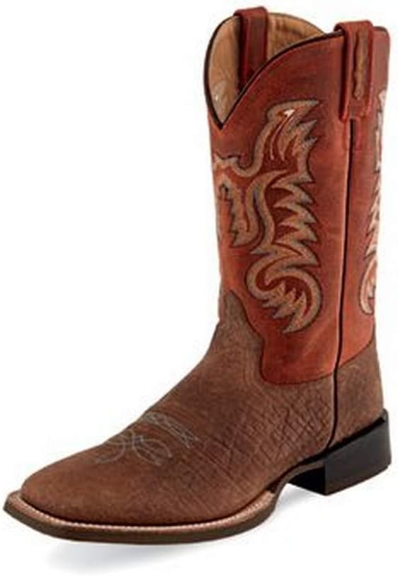 Old West Men's Western Boot Broad Square Toe - Stylish Comfort