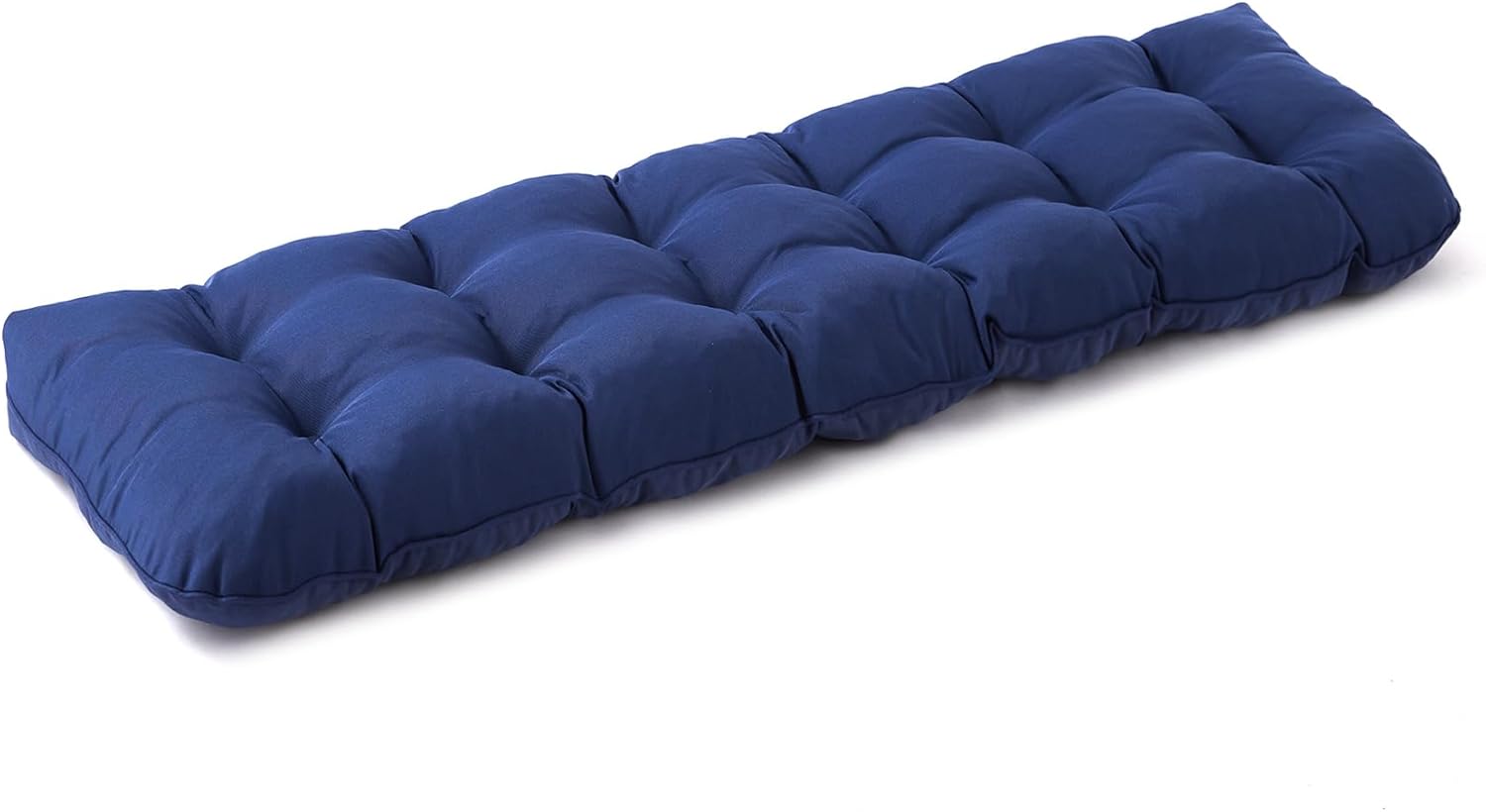 Outdoor Bench Cushion 48x18x5 Inch Waterproof Tufted Navy Blue