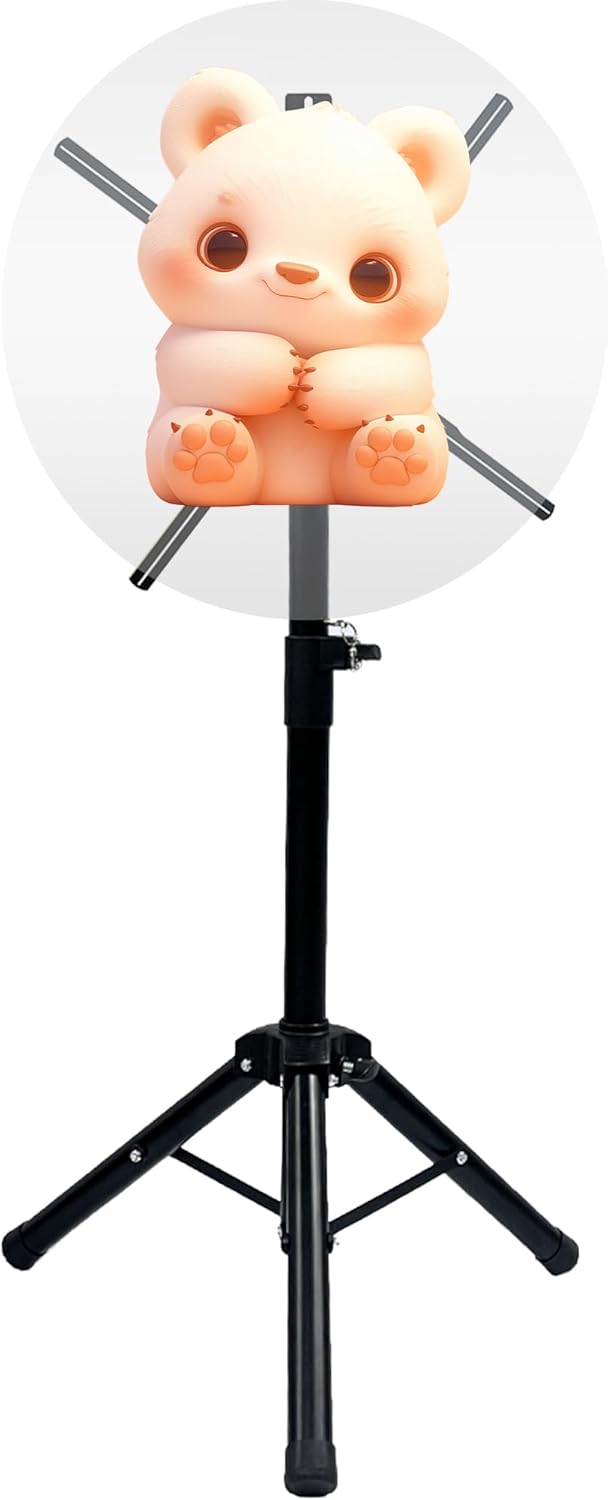 3D Hologram Fan Stand with Multi-Function Base for Stability