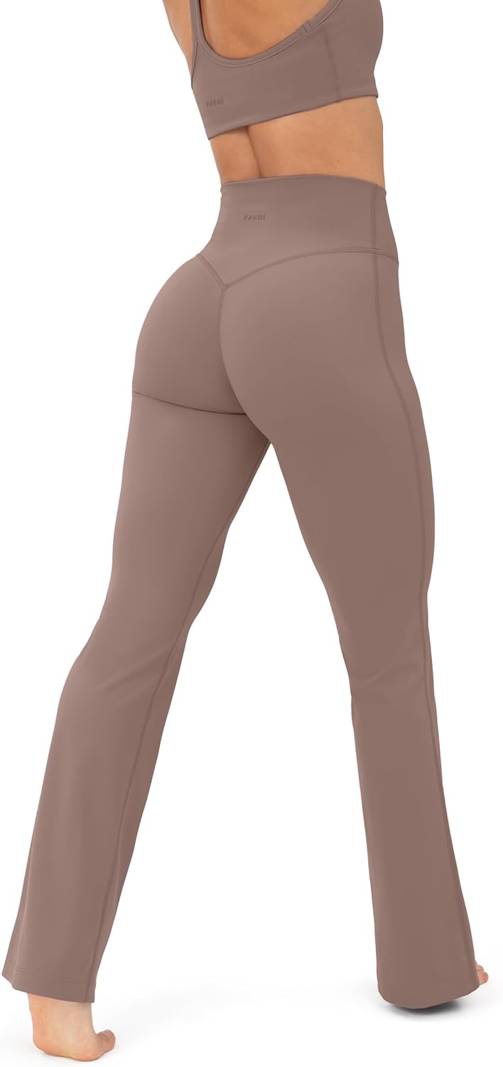 PAVOI ACTIVE High Waisted Flare Leggings for Women - Soft Fit