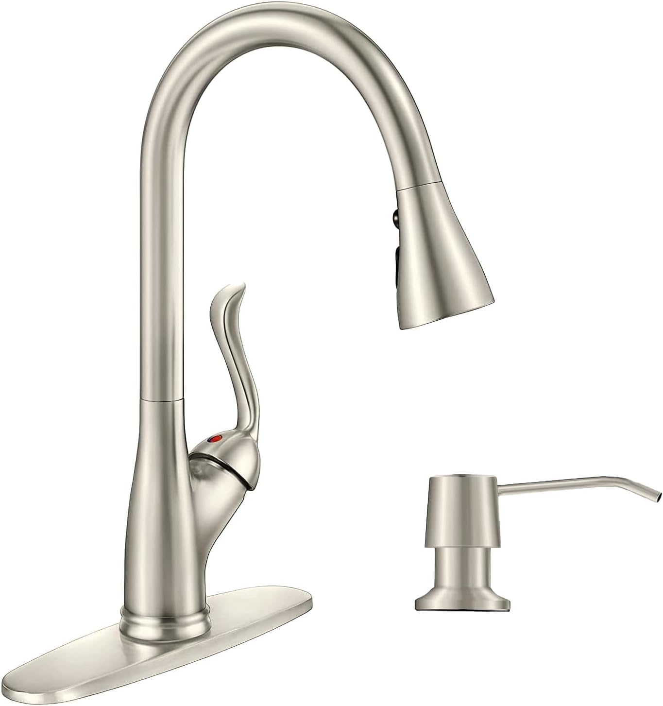 Patented Kitchen Faucet with Pull Down Sprayer and Soap Dispenser