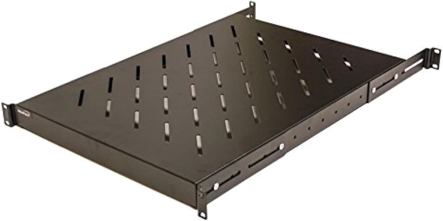 Navepoint 1U 19-Inch Fixed Rack Mount Server Shelf for Storage