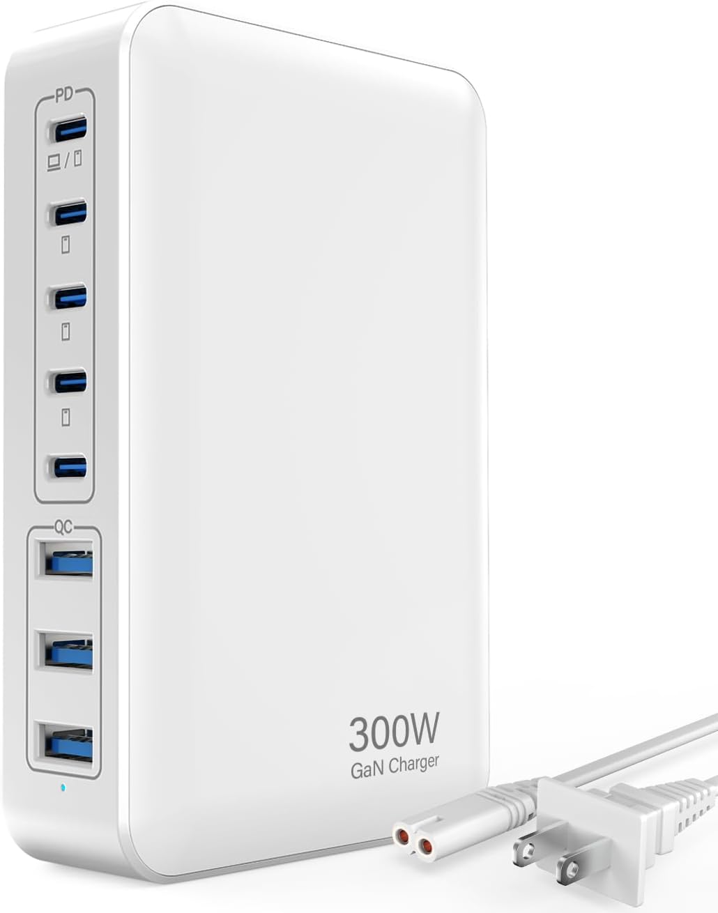 USB C Charger Block - 300W Fast GaN 8-Port Charging Hub