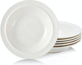 9-inch Porcelain Dinner Plate Set of 6 - Durable White Dinnerware